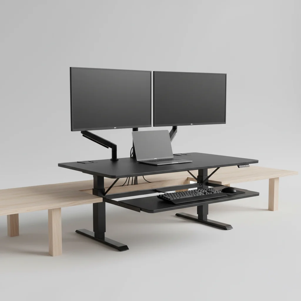 standing desk converters for dual monitors